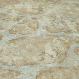 GU1867 Orange gray tan cream faux distressed brick stone glassbeads textured Wallpaper