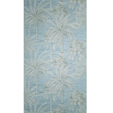 PS40002 Baby blue beige tropical palm tree thread string lines texture Coastal wallpaper