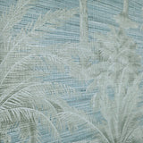 PS40002 Baby blue beige tropical palm tree thread string lines texture Coastal wallpaper