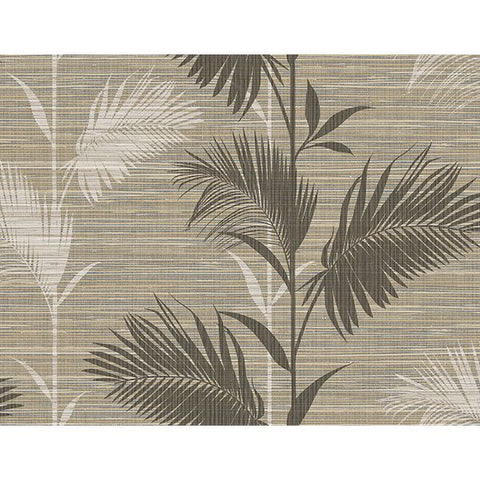 PS40306 Away On Holiday Brown Palm Wallpaper