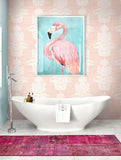 PS40701 Pineapple Grove Pink Damask Wallpaper