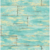 PS41002 Shipwreck Aquamarine Wood Wallpaper
