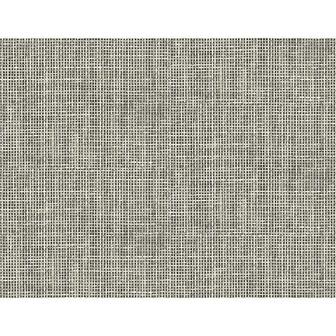 PS41300 Woven Summer Charcoal Grid Wallpaper