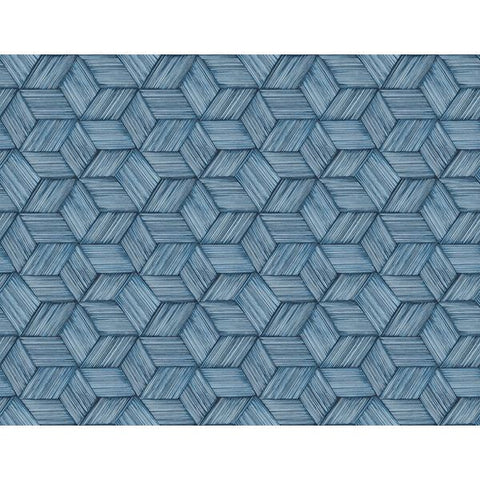 PS41402 Intertwined Blue Geometric Wallpaper