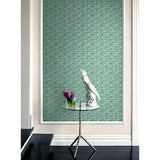 PS41404 Intertwined Dark Green Geometric Wallpaper