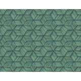 PS41404 Intertwined Dark Green Geometric Wallpaper