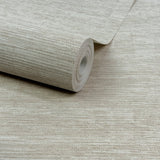 PW1002 Textile Plain Beige Wallpaper
