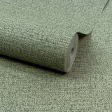 PW1111 Textile Plain Green Wallpaper