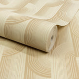 PW3105 Geometric All-over Beige Wallpaper