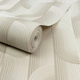 PW3108 Geometric All-over Cream Wallpaper