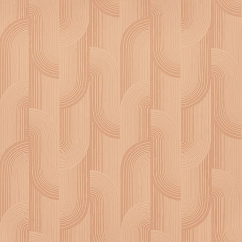 PW3112 Geometric All-over Orange Wallpaper