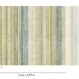 PW6001 Styled Stripes Green Mural