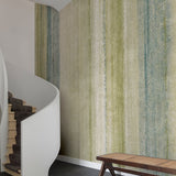 PW6001 Styled Stripes Green Mural 