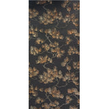 121015 Pine branches black bronze faux fabric oriental embroidery textured wallpaper 3D