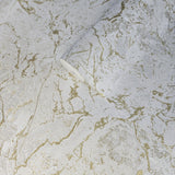 Z80014 Plain ivory off white gold metallic faux cracked concrete textured wallpaper 3D
