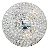 QS8357C12C Globe 3 Light Bowl Flush Mount With Chrome Finish