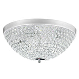 QS8357C16C Globe 4 Light Bowl Flush Mount With Chrome Finish