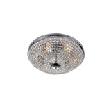 QS8357C20C Globe 6 Light Bowl Flush Mount With Chrome Finish