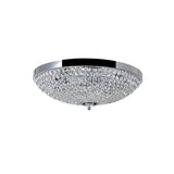 QS8357C20C Globe 6 Light Bowl Flush Mount With Chrome Finish