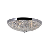 QS8357C20C Globe 6 Light Bowl Flush Mount With Chrome Finish