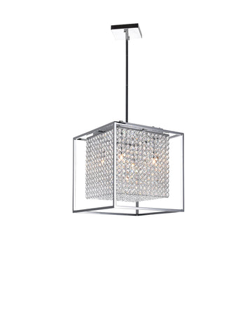 QS8381P14C-S Cube 5 Light Chandelier With Chrome Finish