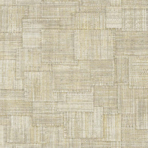 RA41704 Woven Blocks Cafe Latte Wallpaper 