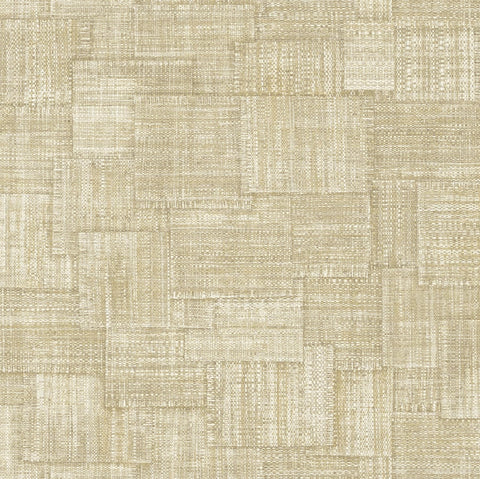RA41705 Woven Blocks Dune Wallpaper 