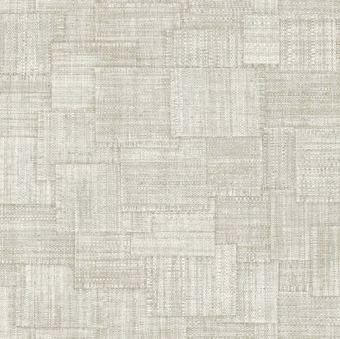 RA41708 Woven Blocks Smoke Wallpaper