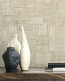 RA46704 Woven Blocks Cafe Latte Wallpaper