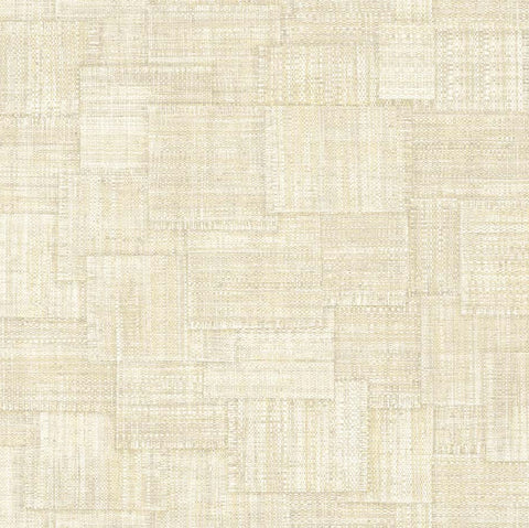 RA46709 Woven Blocks Macadamia Wallpaper