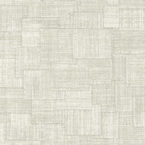RA46710 Woven Blocks Oyster Wallpaper 