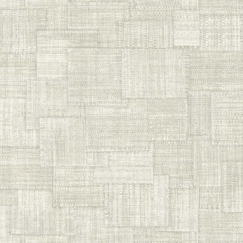 RA46710 Woven Blocks Oyster Wallpaper 
