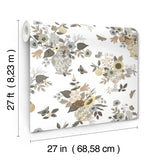 RF7403Flower Studies Linen Multi Wallpaper