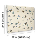 RF7412 Butterfly House Linen Wallpaper