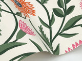 RF7433 Rifle Paper Co. Aster Coral Gold Wallpaper