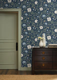 RF7435 Rifle Paper Co. Aster Navy Wallpaper