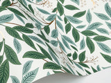RF7464 Rifle Paper Co. Willowberry Emerald White Wallpaper