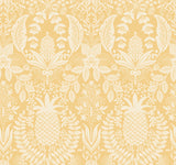RF7481 Pineapple Damask Yellow Wallpaper