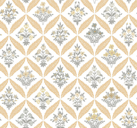 RF7511 Estee Garden Gold Multi Wallpaper