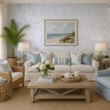 RG61622 Ivory off white cream baby blue vintage damask French Country wallpaper rolls 3D