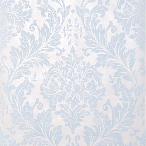 RG61622 Ivory off white cream baby blue vintage damask French Country wallpaper rolls 3D