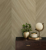 RH20107 Luxe Wood Chevron Wallpaper