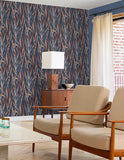 RH330236 Sway Blue Botanical Wallpaper