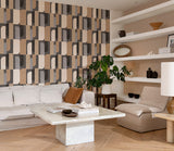 RH330533 Derain Charcoal Geometric Wallpaper
