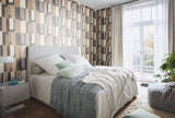 RH330533 Derain Charcoal Geometric Wallpaper