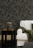 RH462234 Waft Black Ginkgo Wallpaper