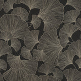 RH462234 Waft Black Ginkgo Wallpaper