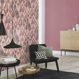 RH535532 Shikhar Raspberry Geometric Wallpaper