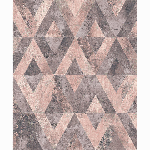 RH535532 Shikhar Raspberry Geometric Wallpaper
