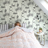 RH540048 Sanjay Grey Tropical Grove Wallpaper